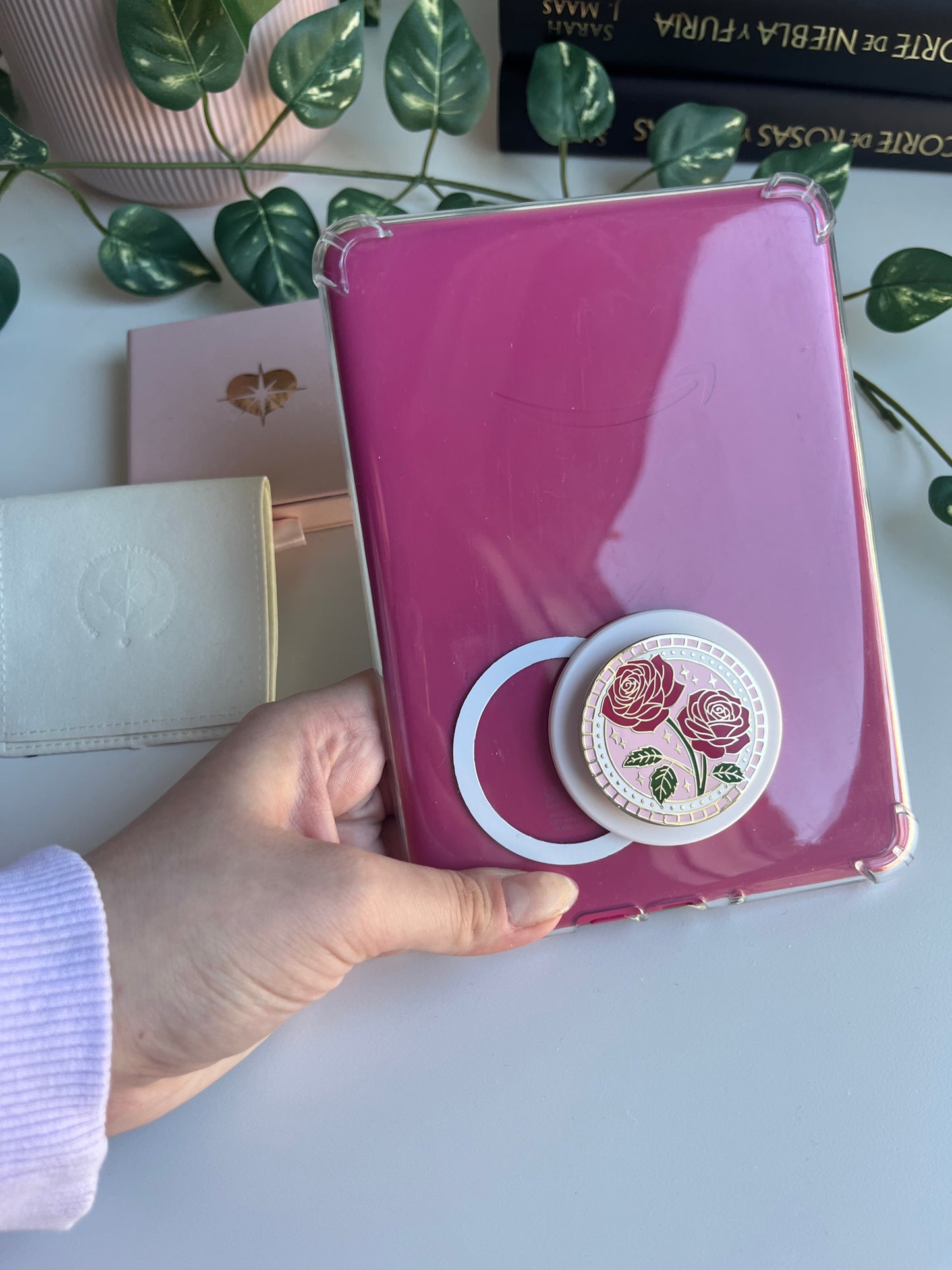 Bookgrip Rosas - Color Rosa