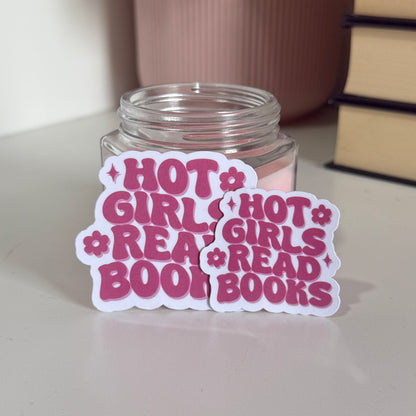 Pegatina "Hot girls read books"