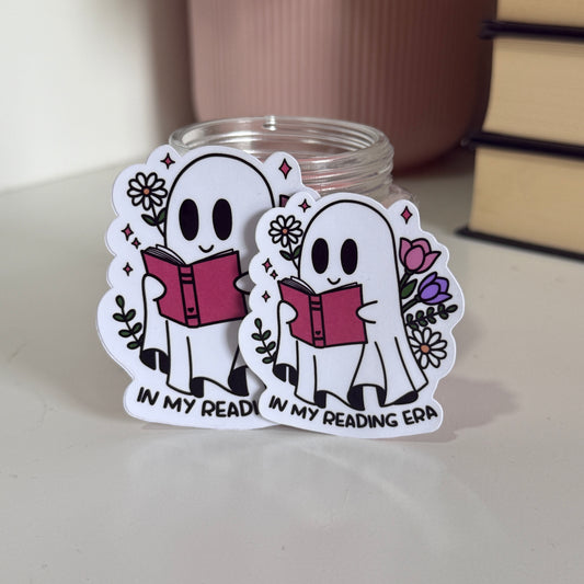 "In my reading era" ghost sticker