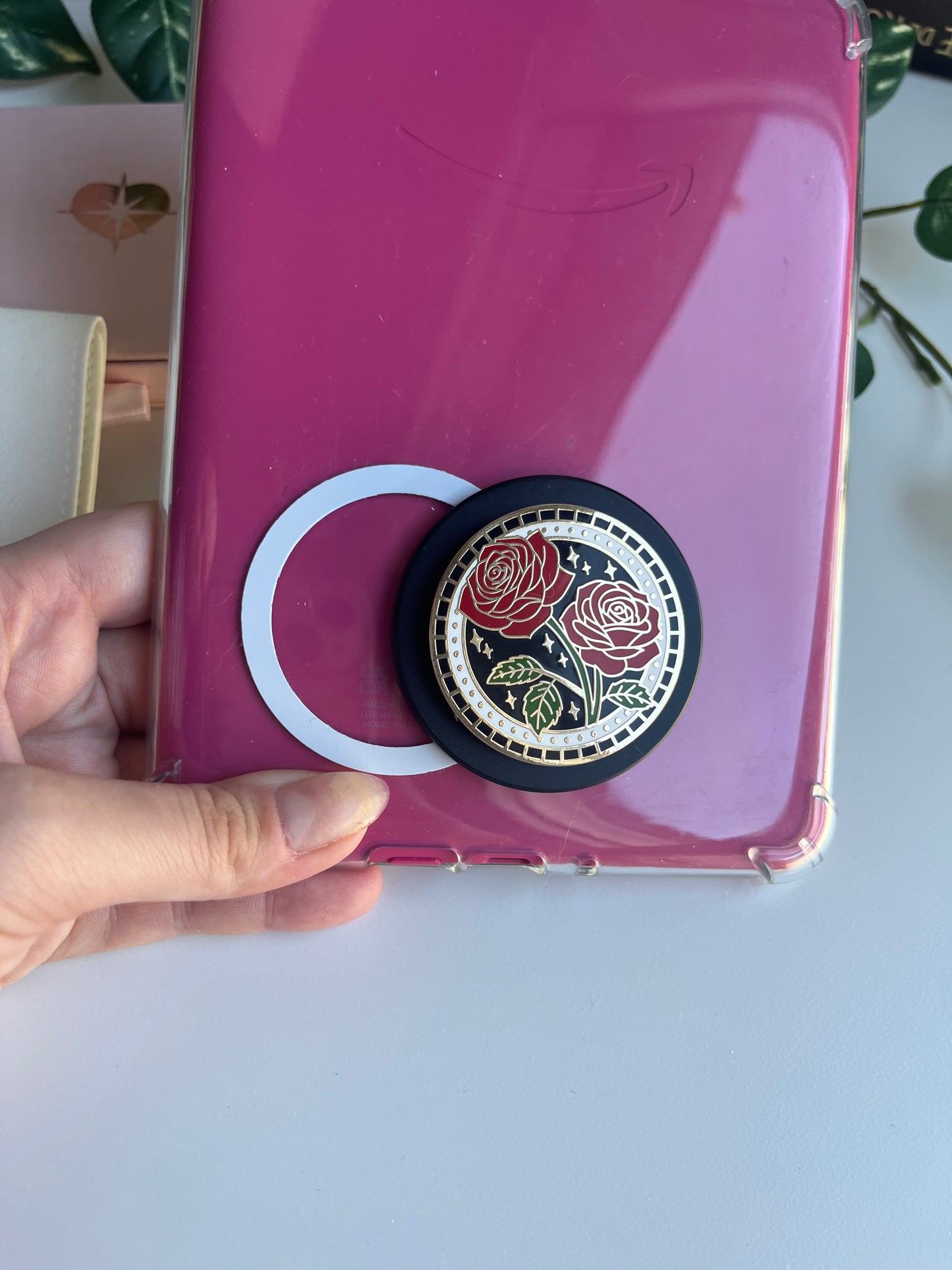 Bookgrip Rosas - Color Negro