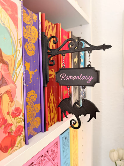 Cartel decorativo para estanteria - Libros - Dragón