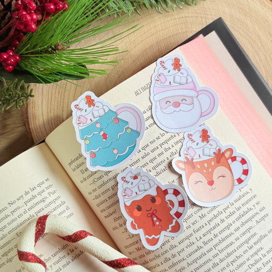 Pegatinas tazas navideñas