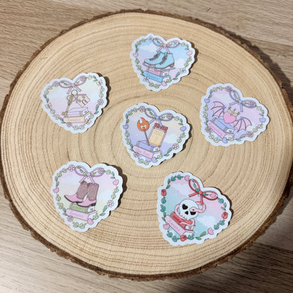 Pegatinas cliches literarios corazónes