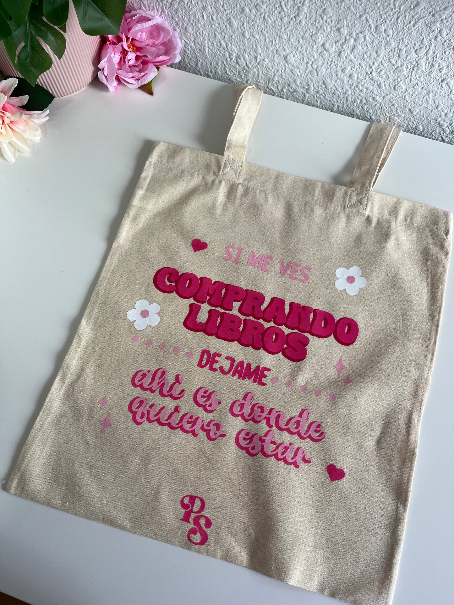 Tote bag "If you see me buying books"