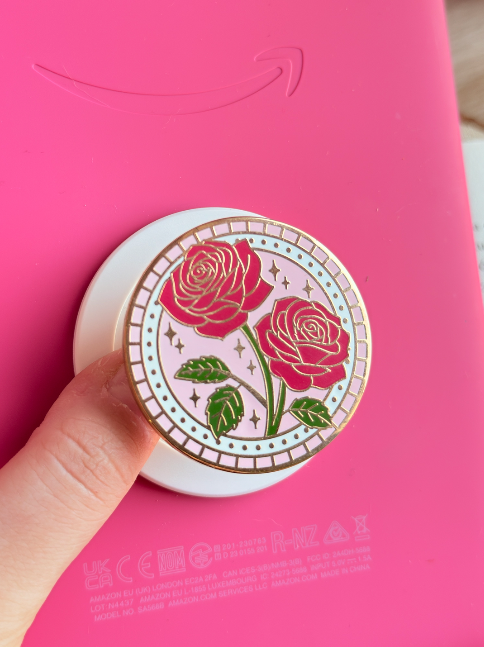 Kindle grip Rosas - Color Rosa