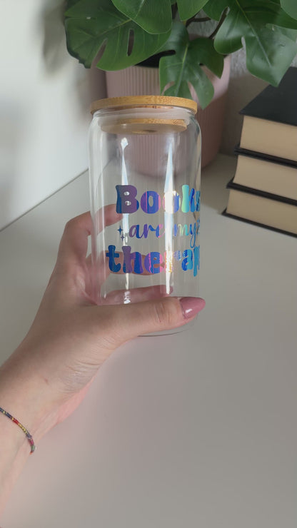Vaso "Books are my therapy"